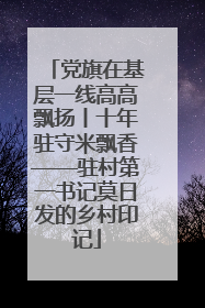 党旗在基层一线高高飘扬丨十年驻守米飘香——驻村第一书记莫日发的乡村印记